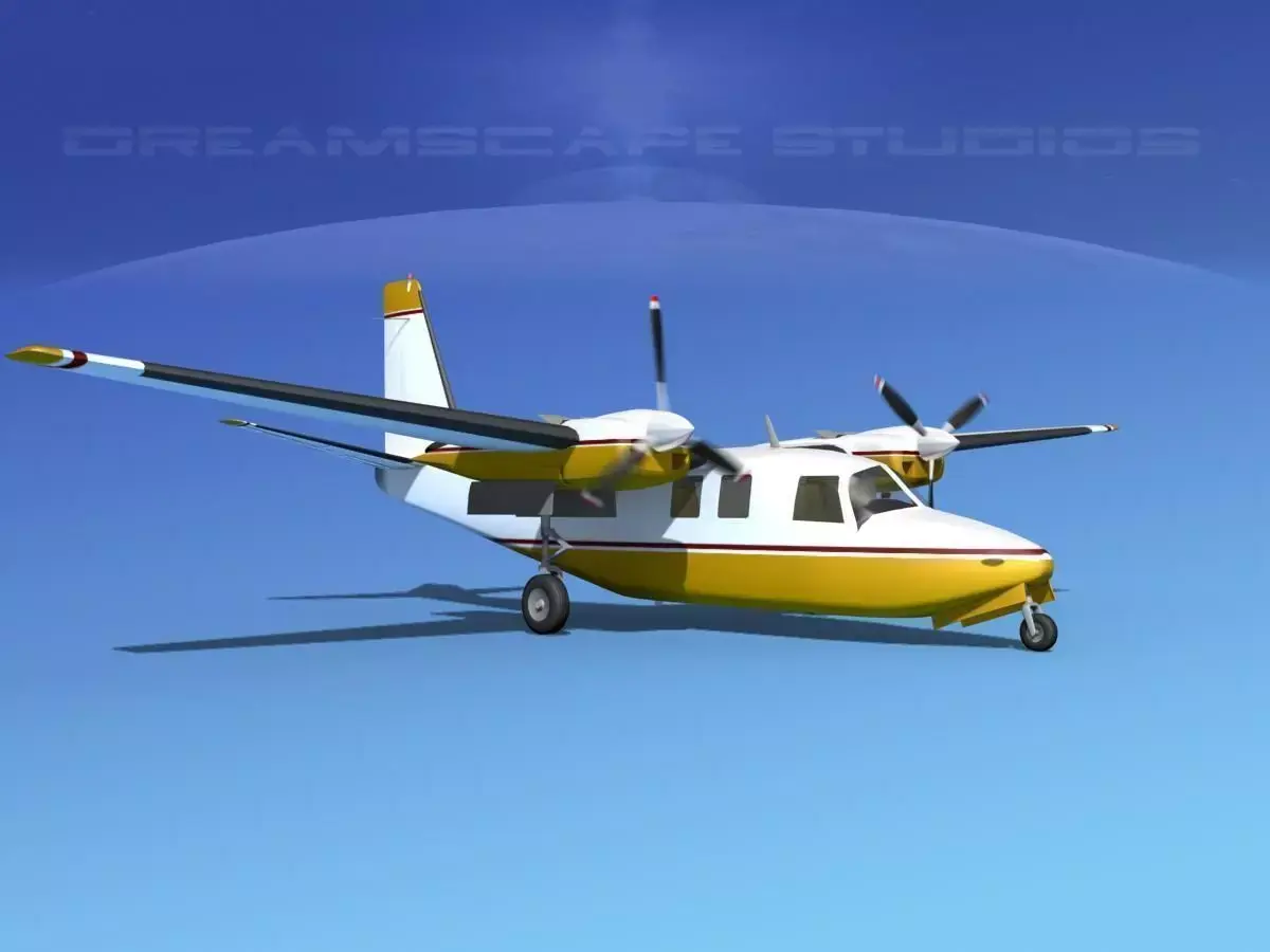 Aero Commander 500 V02 3D model