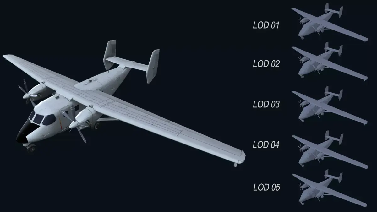 Asset - Army - PZL M28 - 3D MODEL Low-poly Low-poly 3D model