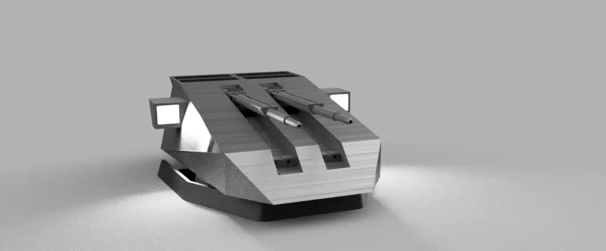 Anti air 05 double muzzle 3D model