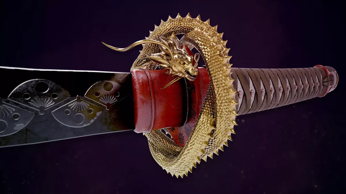 Emperor Katana Low-poly 3D model