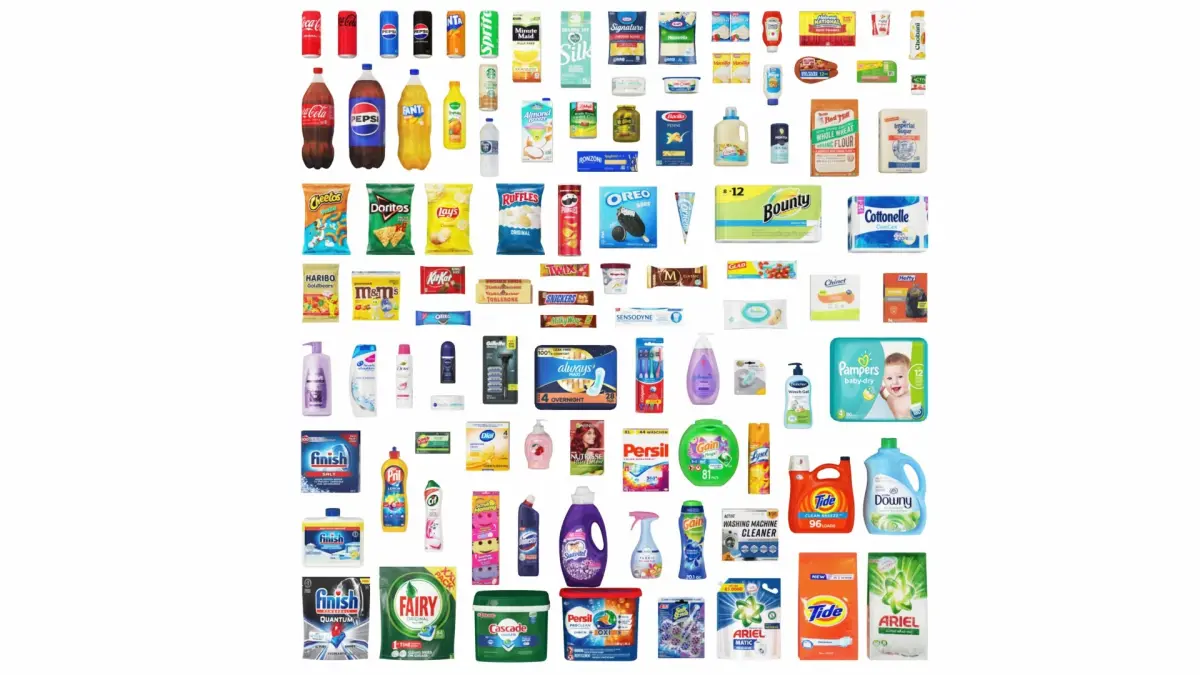 Supermarket Products 100 in 1 3D model
