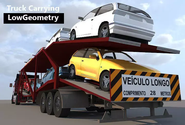 Truck Carrying - Low Geometry 3D model