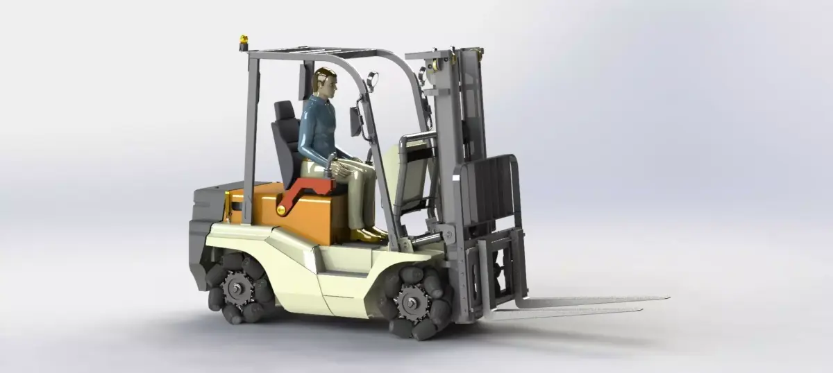 Forklift 3 ton 3D model