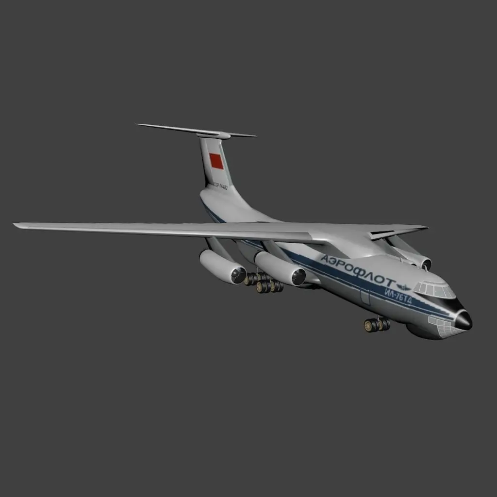 Ilyushin Il 76 Low-poly 3D model