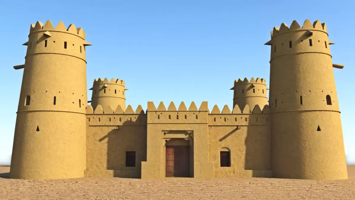 Arab Fort Low-poly 3D model get