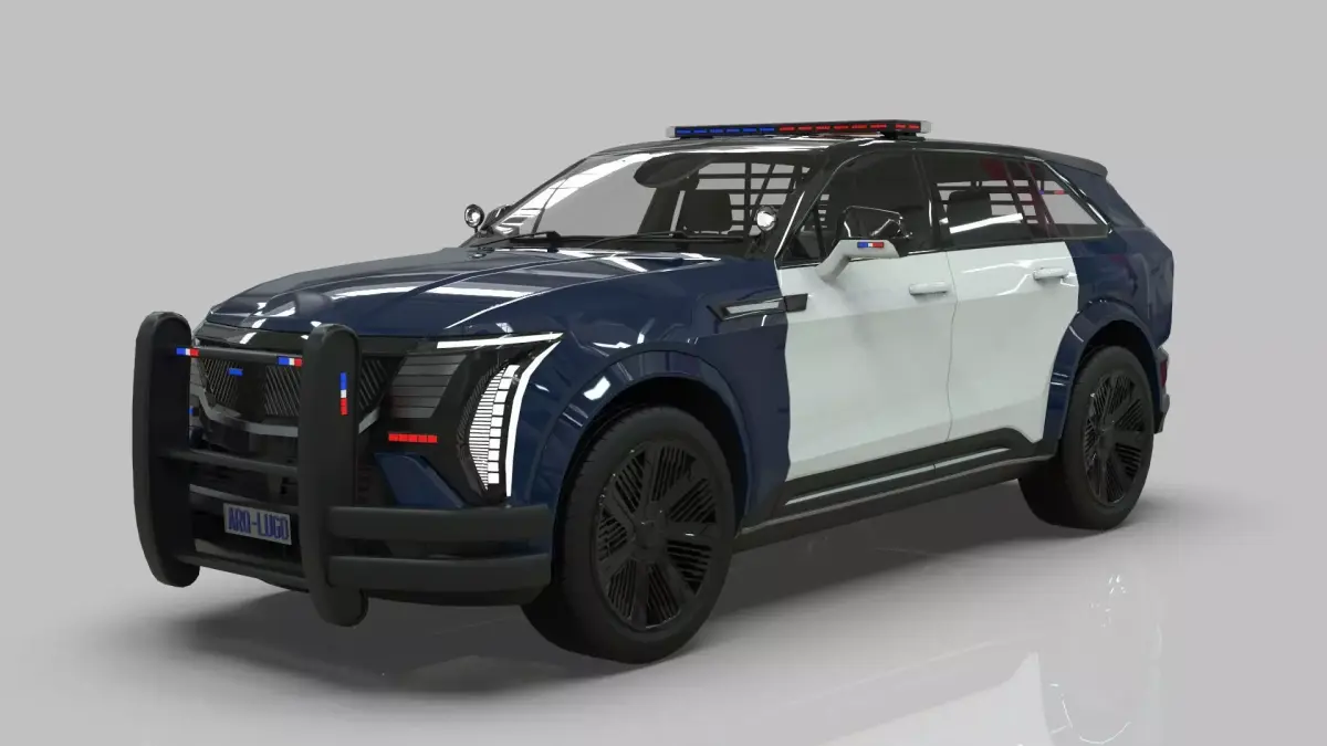 Cadillac Escalade IQ 2024 Police Interceptor Low-poly 3D model