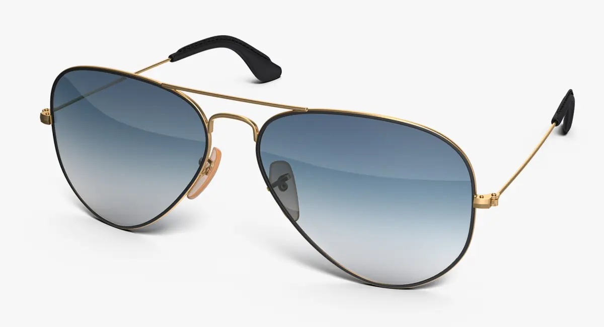 Classic Sunglasses Gradient Light Blue 3D model
