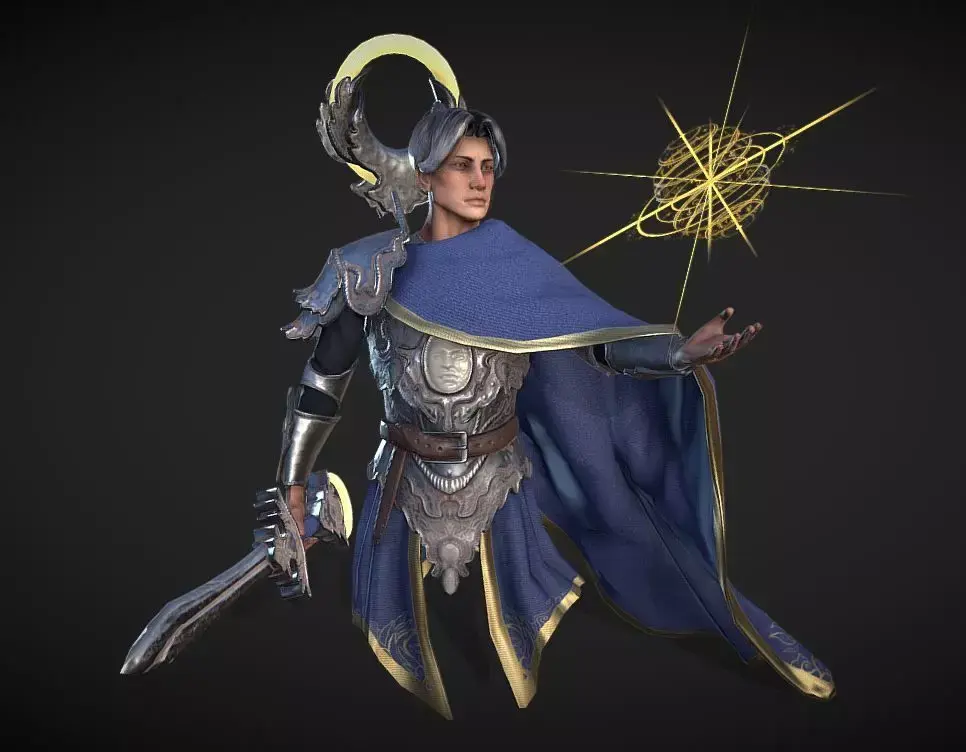 Char Crea Final - Knight of Lux Aeterna Low-poly 3D model