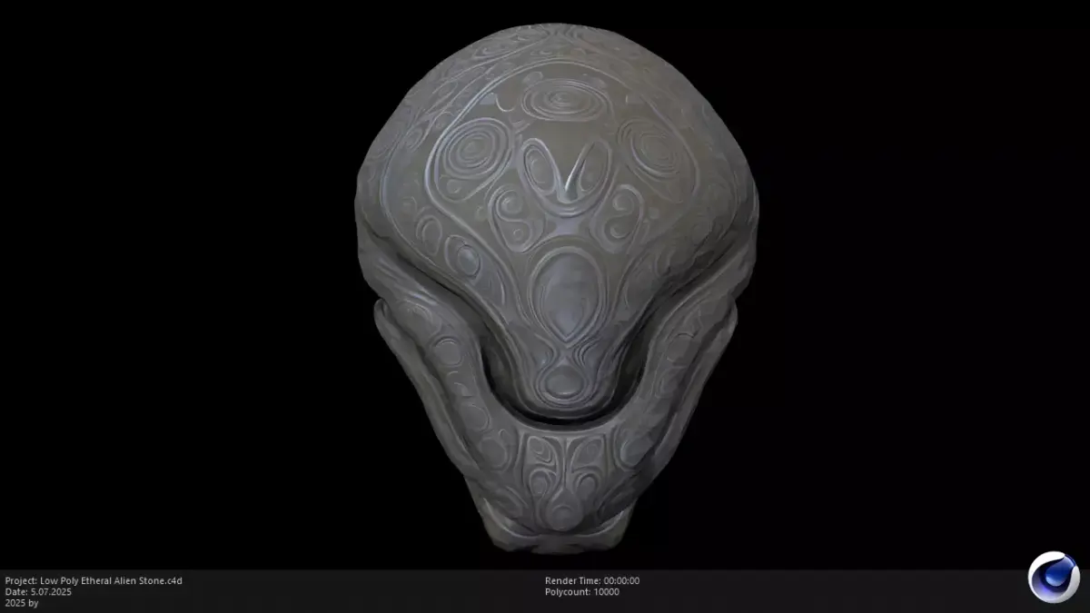 Low Poly Stylized Etheral Alien Stone Low-poly 3D model
