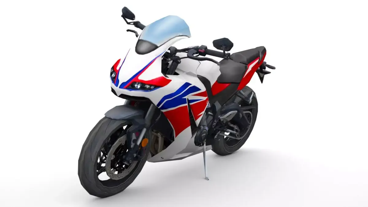 Generic Sportbike Motorcycle 01 Low-poly 3D model