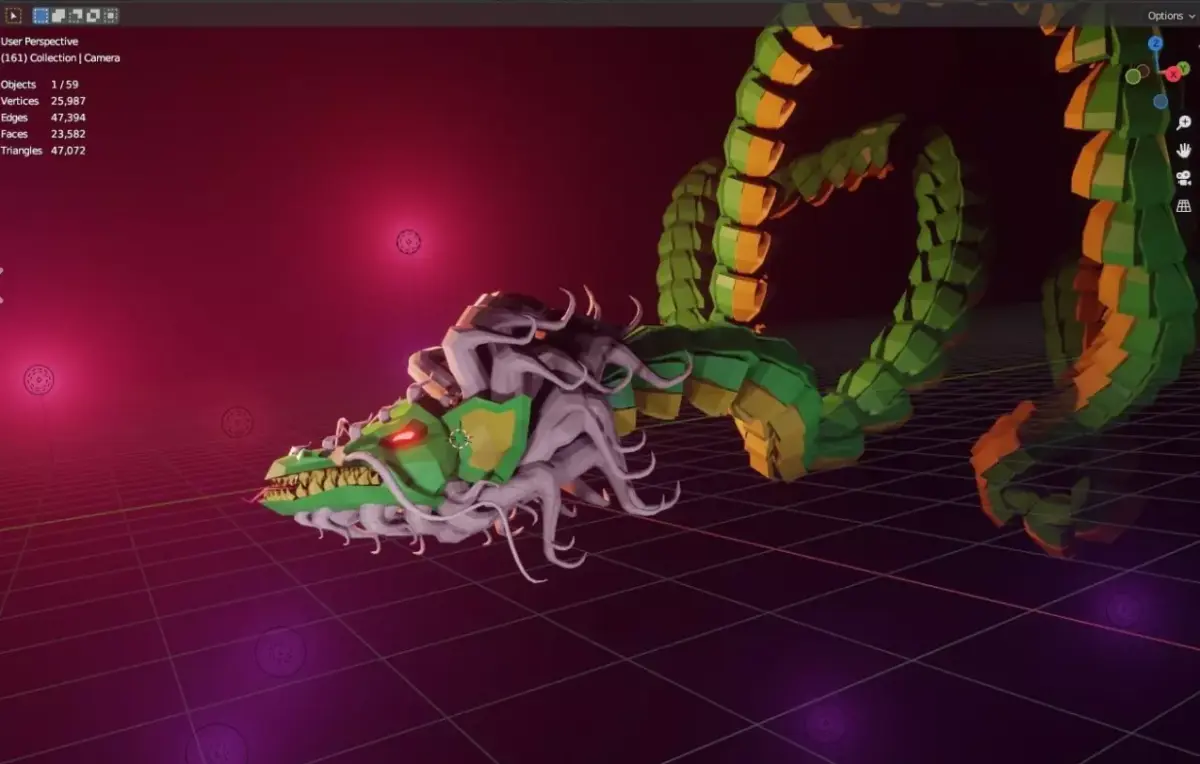 Dragon Low Poly 3D model