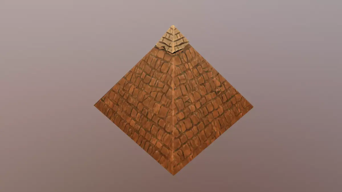 Ancient egyptian pharaohs pyramid Low-poly 3D model
