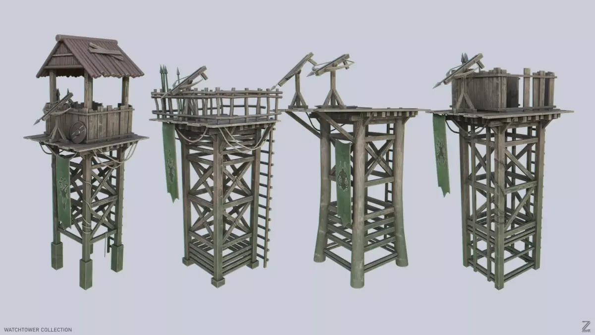 Watchtower collection 3D Model Pack purchase