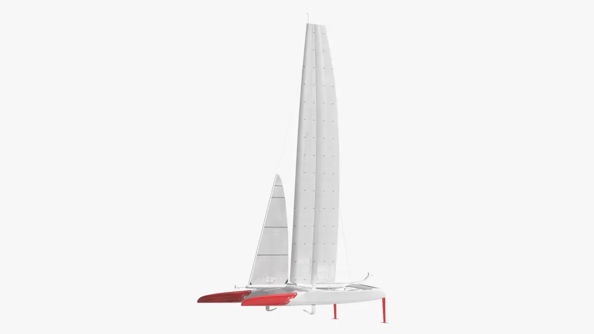  Racing Sail Boat White 