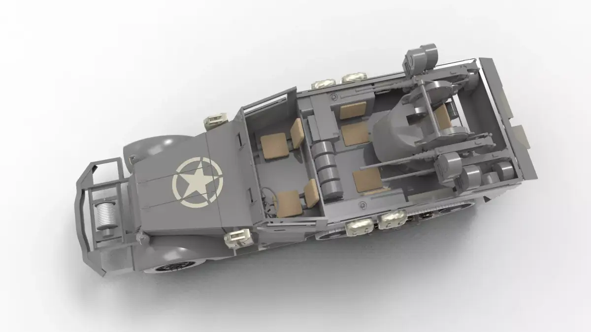  M16 half track 3D print model