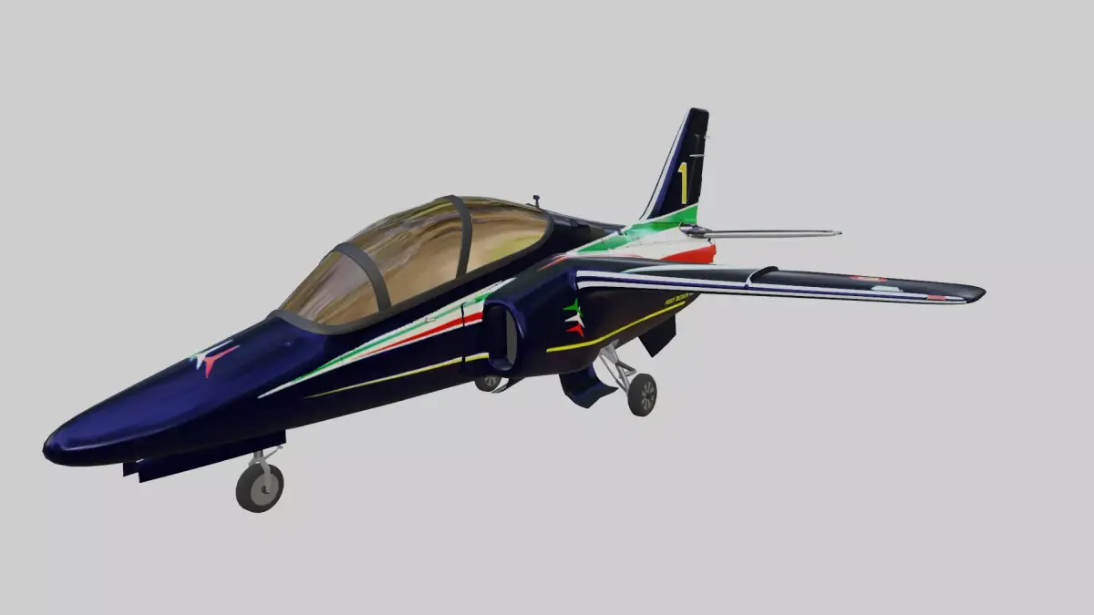 ALENIA Aermacchi M-345 - THE ITALIAN JOB - Low-poly 3D model