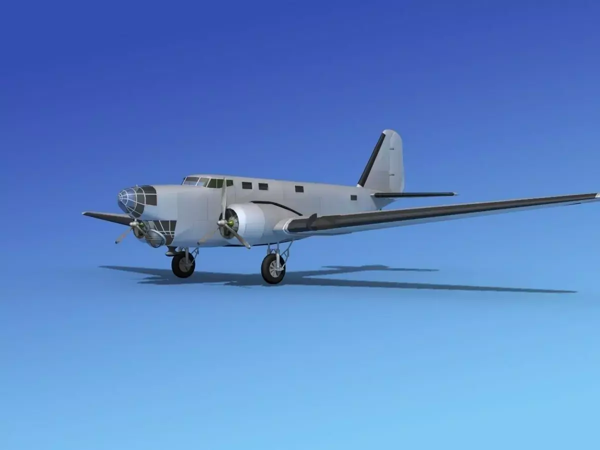 Douglas B-18A Bolo Bare Metal 3D model