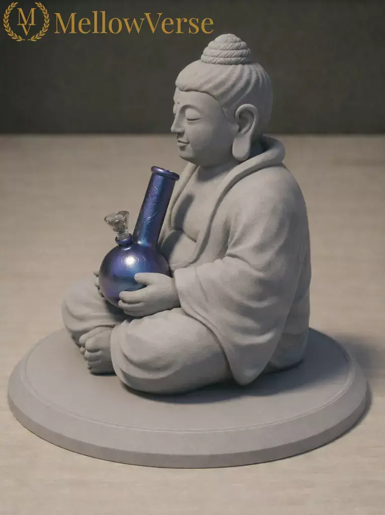 Zen Buddha Herb Grinder-2-Part Magnetic Grinder- MellowVerse 3D print model