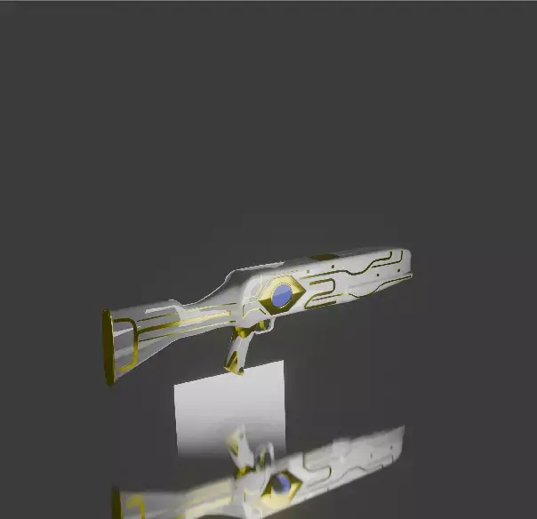 magic futuristic gun  Free low-poly 3D model