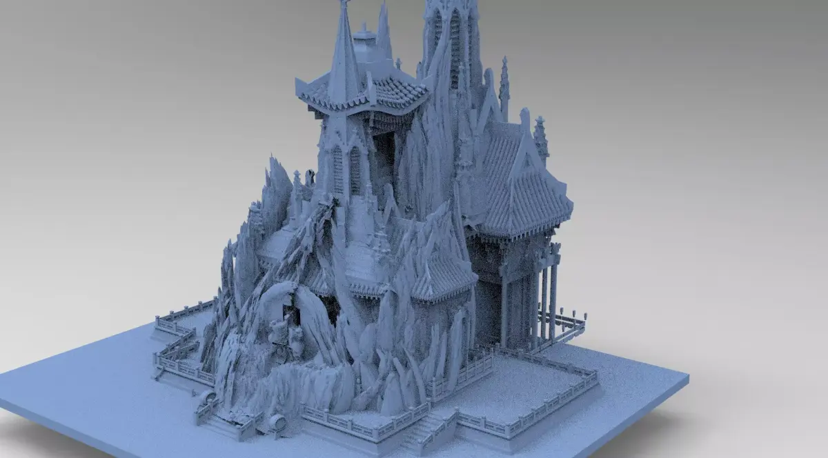 Dark Tengu Spirit temple 3D model