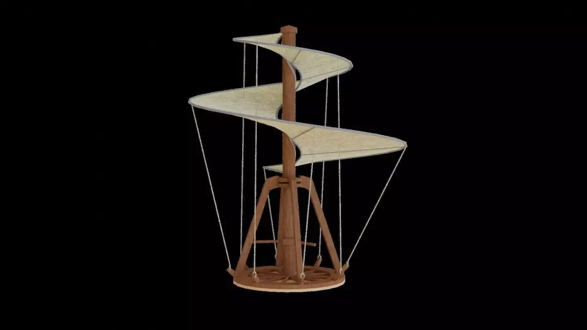 Aerial Screw Low-poly 3D model