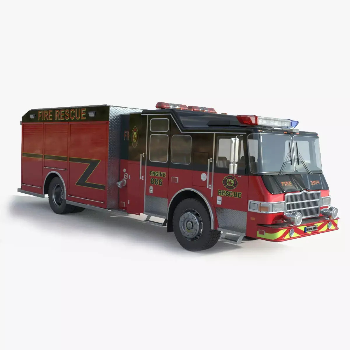 Fire Rescue Truck 3D model