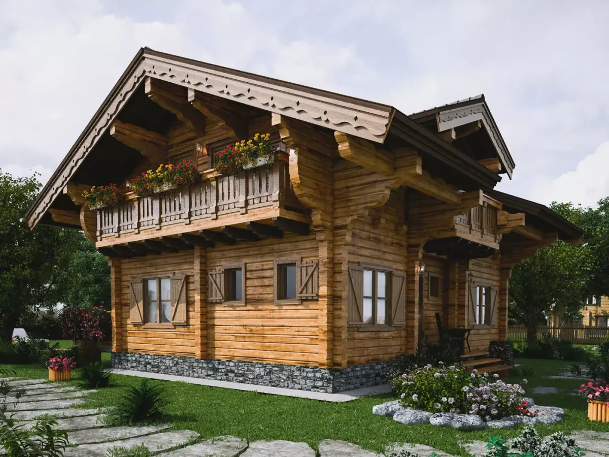 Chalet terrace 3D model