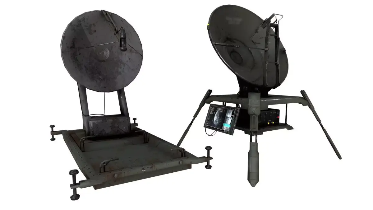 2 Satellite dish Low-poly 3D model