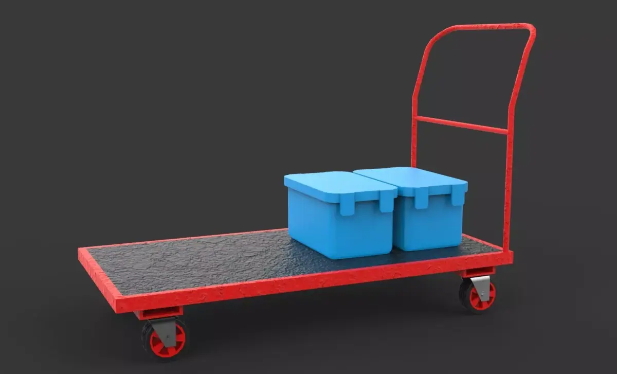  transport trolly  Low-poly 3D model