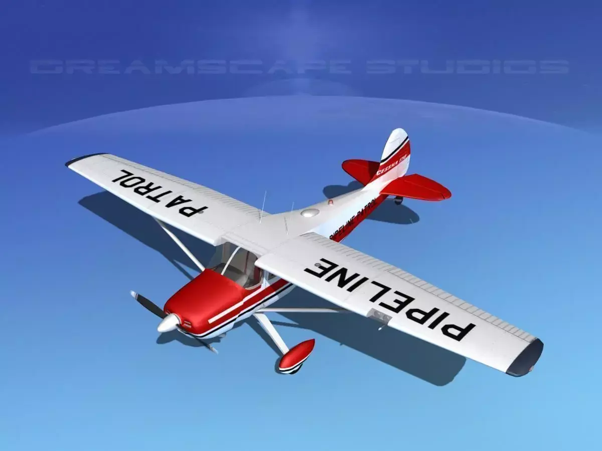 Cessna 170 Pipeline Patrol 3D model