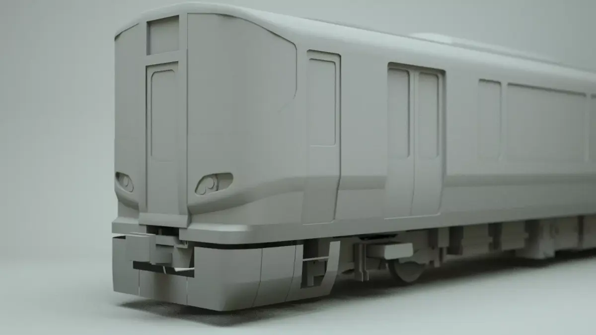 JR 323 Japan Commuter Train 3D Model Untextured Low-poly 3D model
