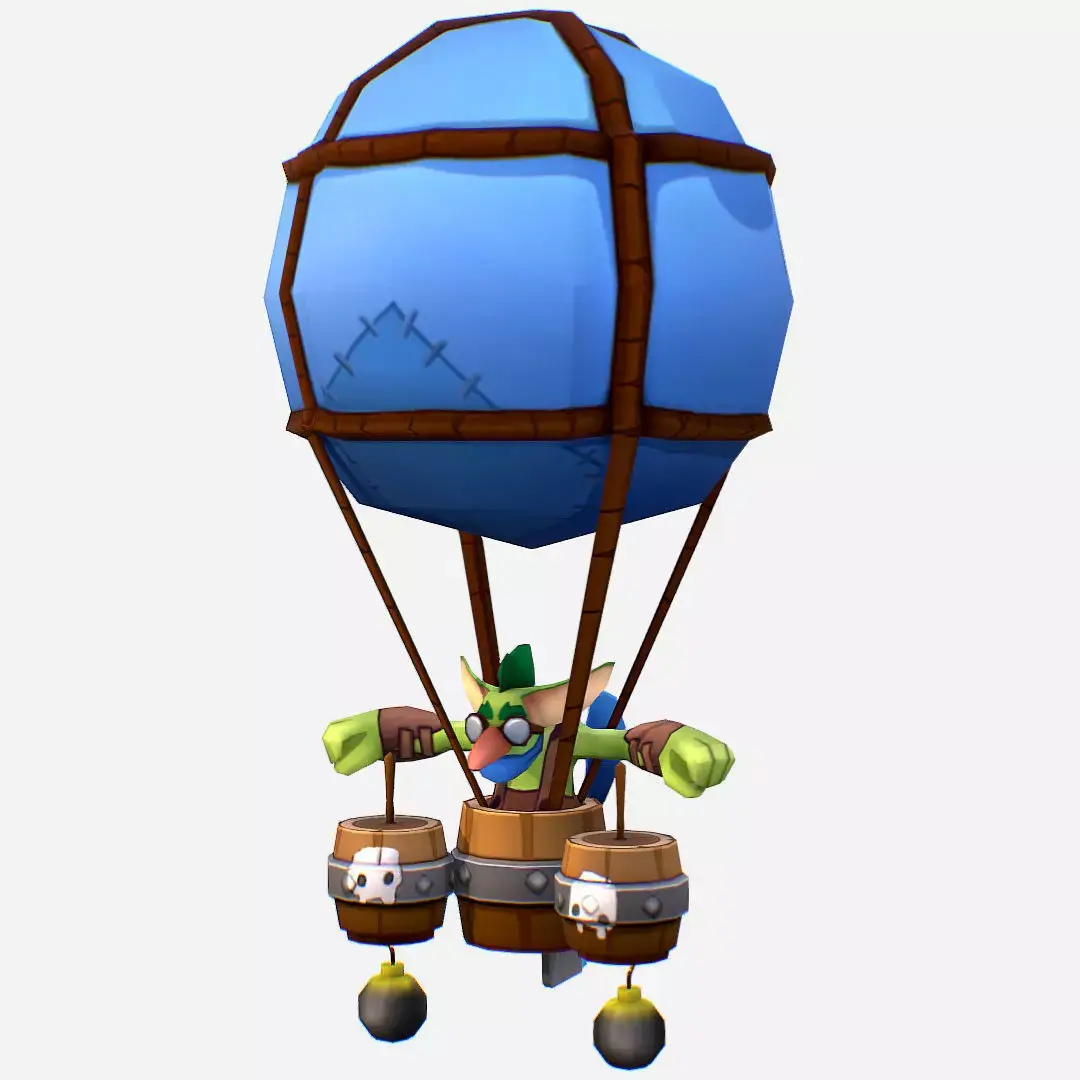 Goblin Bombardier Handpaint Cartoon MMO Character Low-poly 3D model
