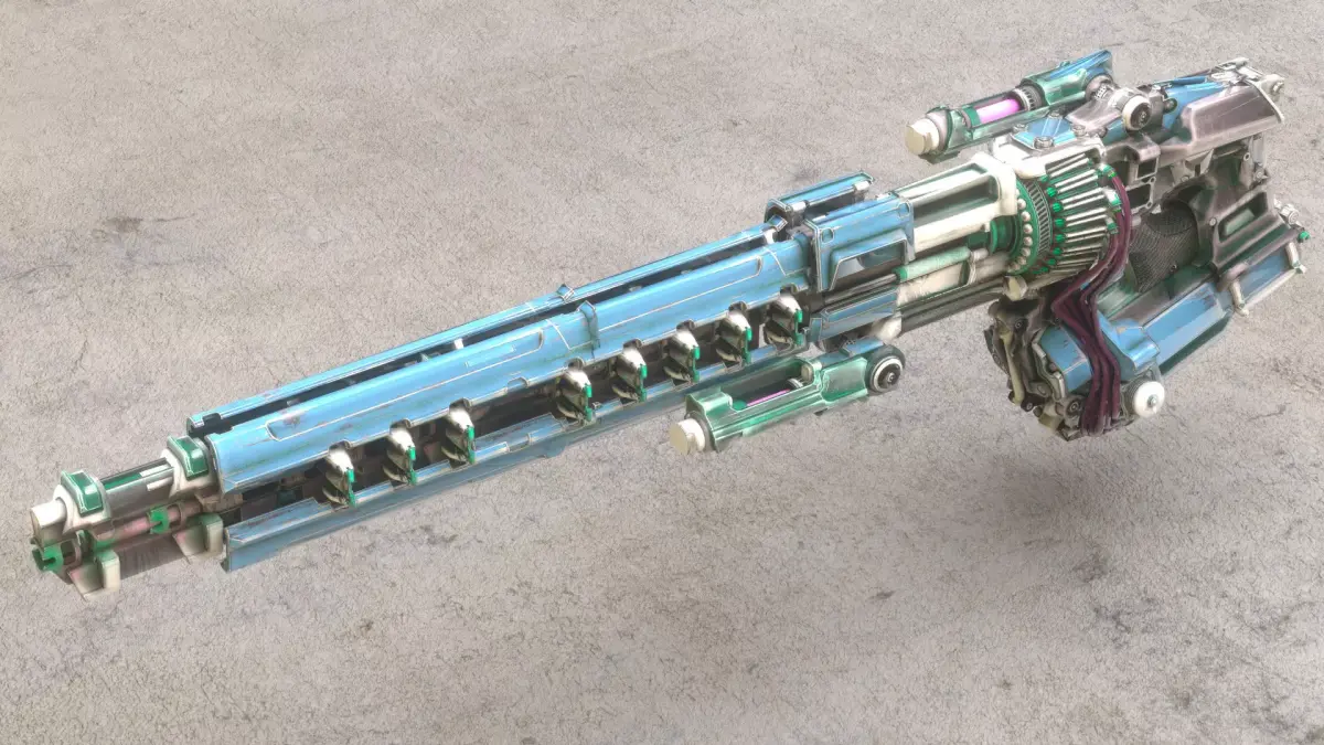 Sci-fi Gun blaster Low-poly 3D model