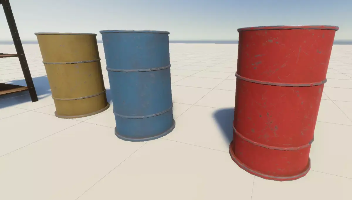 HQ Barrels Low-poly 3D model
