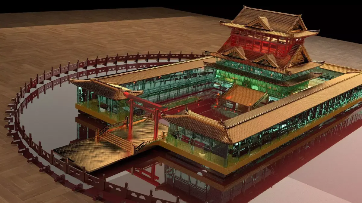 Chinese ancient house  3D model 18