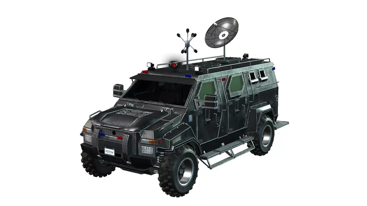 Armored Truck Low-poly 3D model get