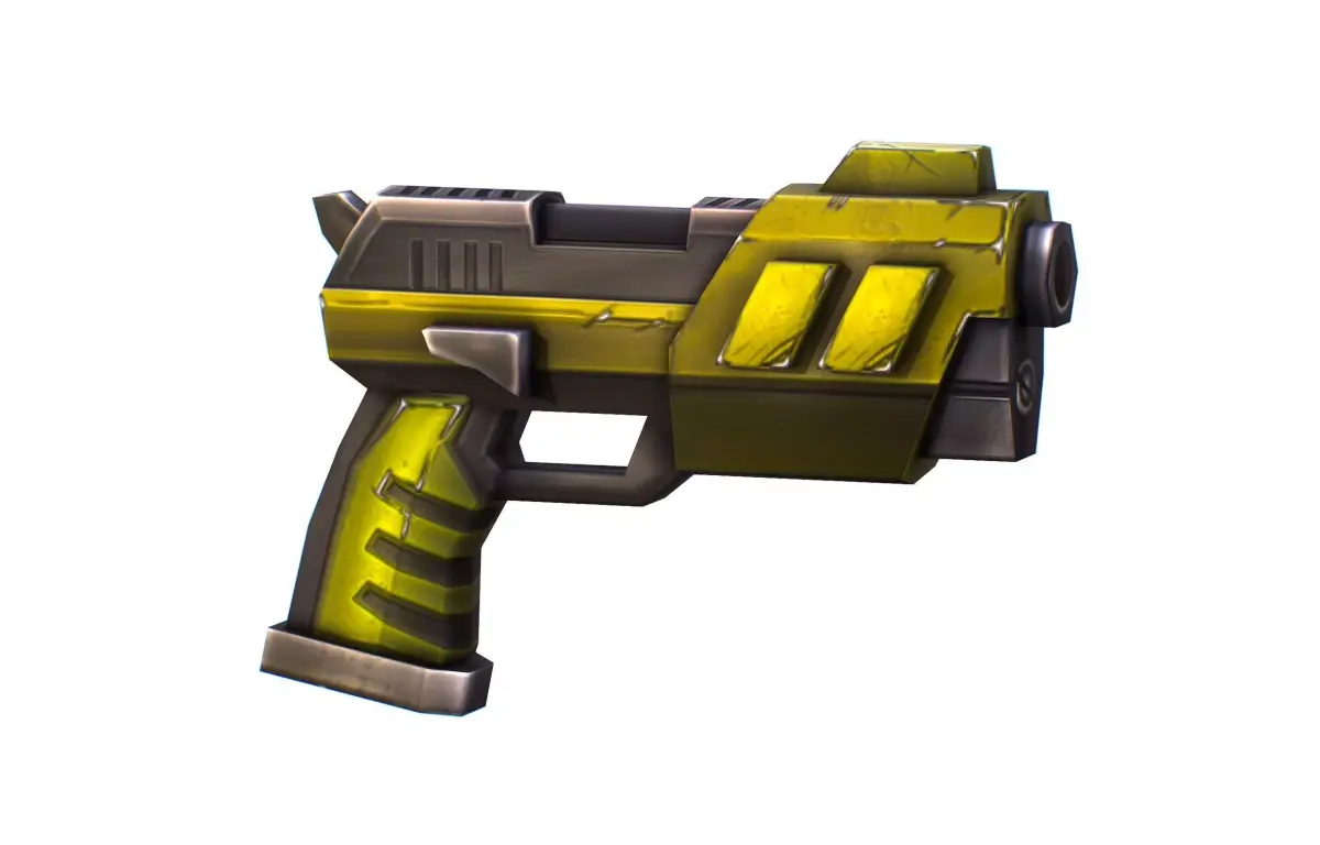 LowPoly SciFi Cartoon Pistol Gun Low-poly 3D model