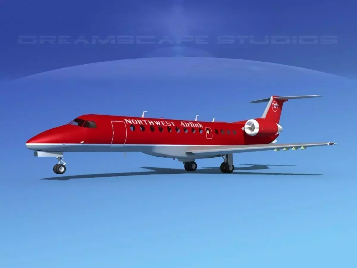 Embraer ERJ-135 Northwest Airlink 3D model