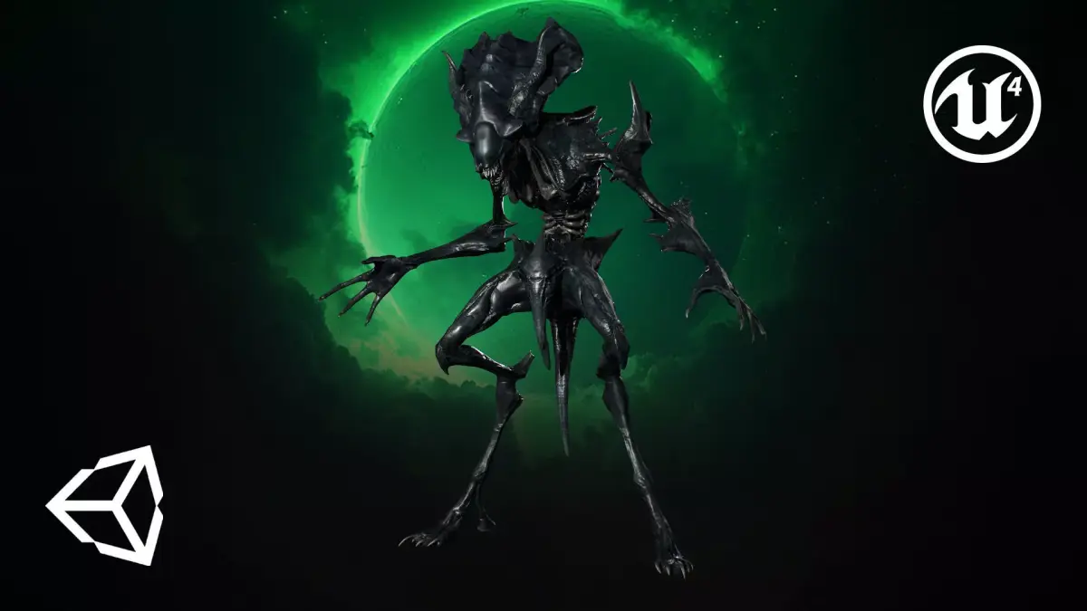 Alien Monster 6 Low-poly 3D model