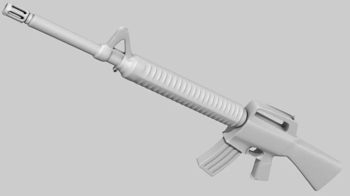 M16A3 ar - rifle Low-poly 3D model