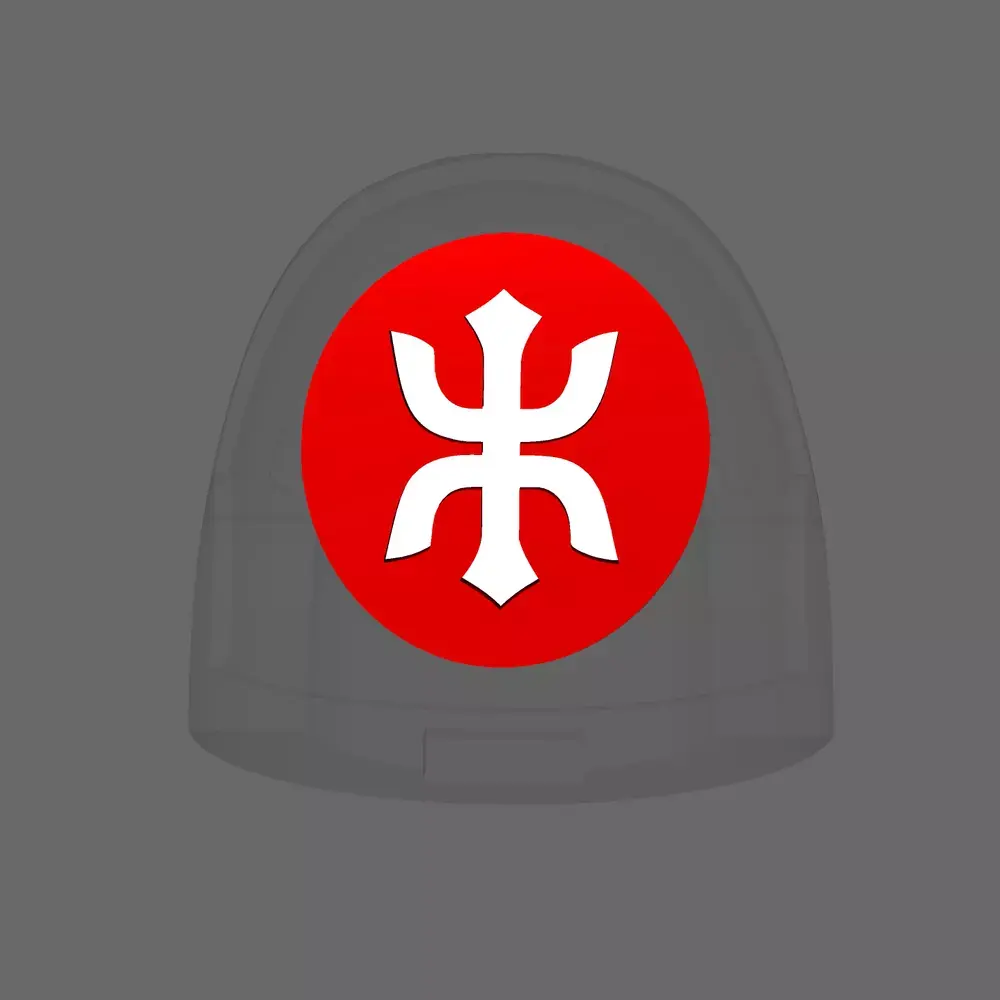Red Ronin Chapter V10R Shoulder Circle Symbols 3D print model
