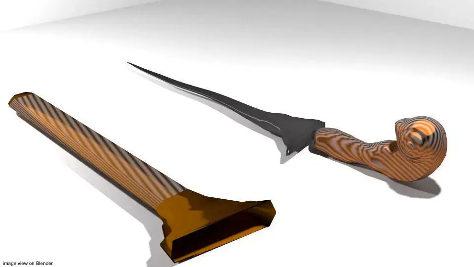 Keris Melayu 3D model