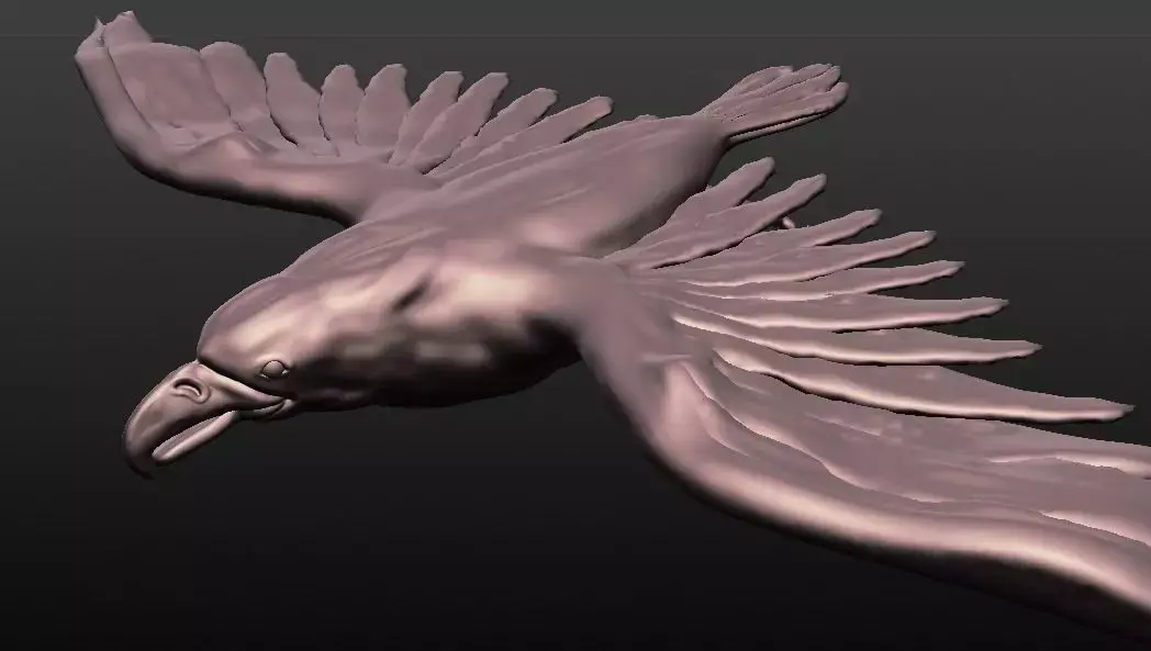 eagle sculpted 3D model