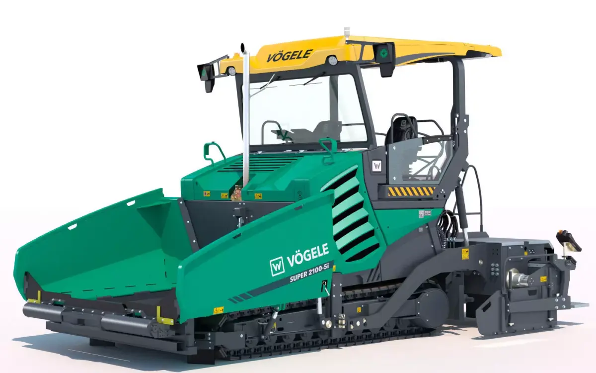 Asphalt Paver Vogele Super 2100 5i PBR 3D model