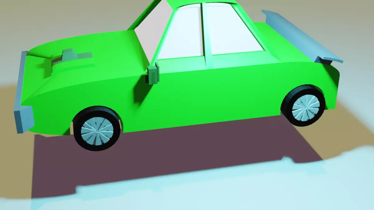 Low Poly Cars  made with blender Low-poly 3D model