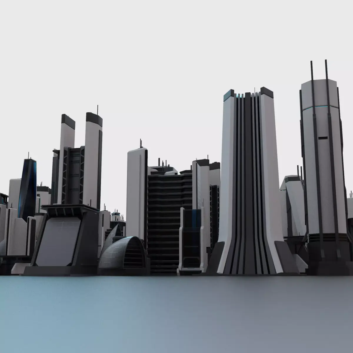 Sci-Fi Buildings Pack  3D model
