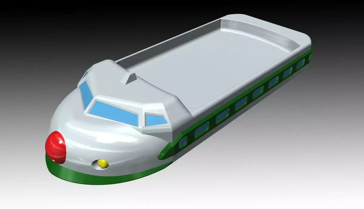 Lunch Plate bullet train 3D print model