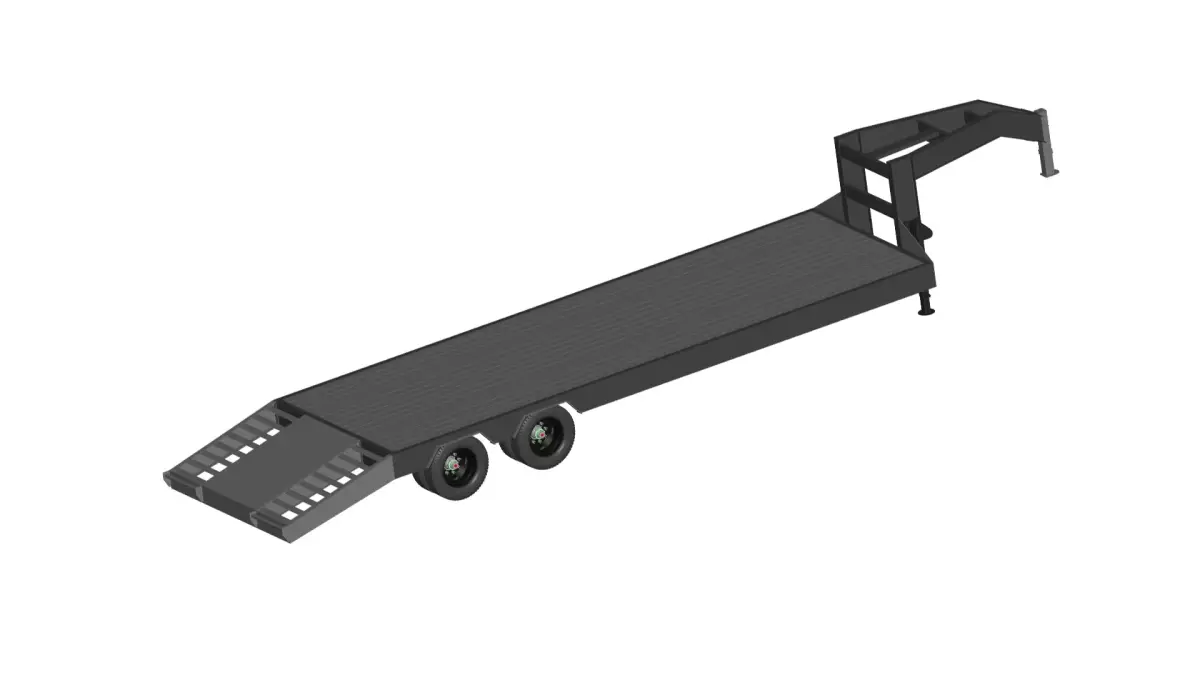 Truck trailer  3D model by truck-3d from CGTrader