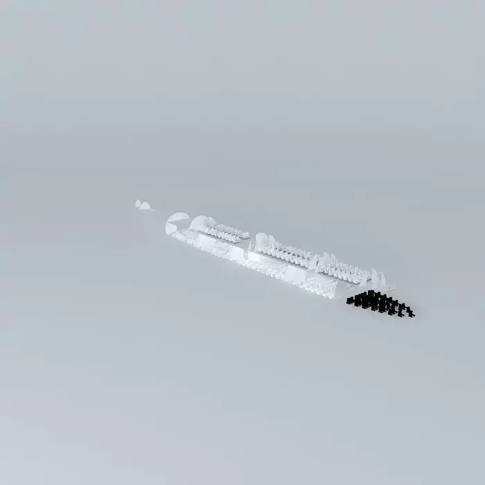 Boeing 747 1000 Interior Free 3D model