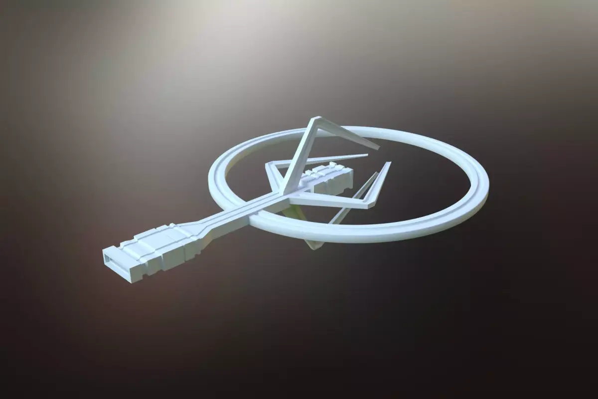Sci-Fi Ring Spaceship  Low-poly 3D model